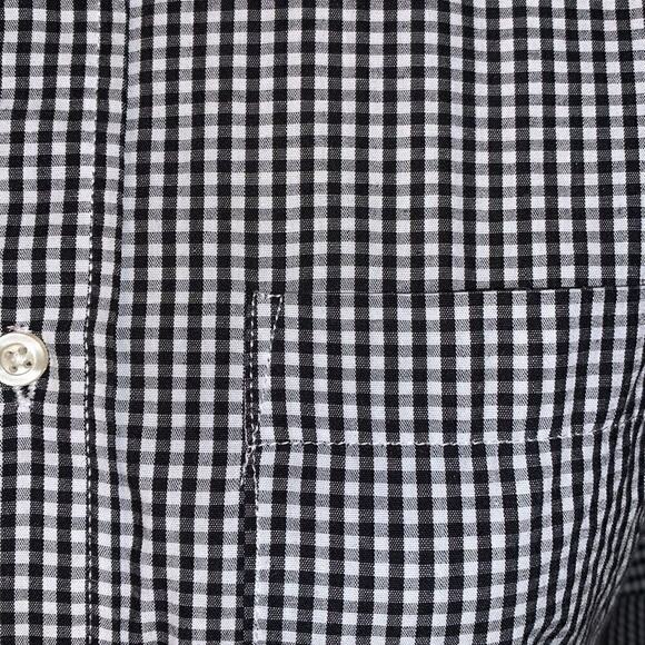CHAPS black & white checked button down shirt 14 - Picture 4 of 6
